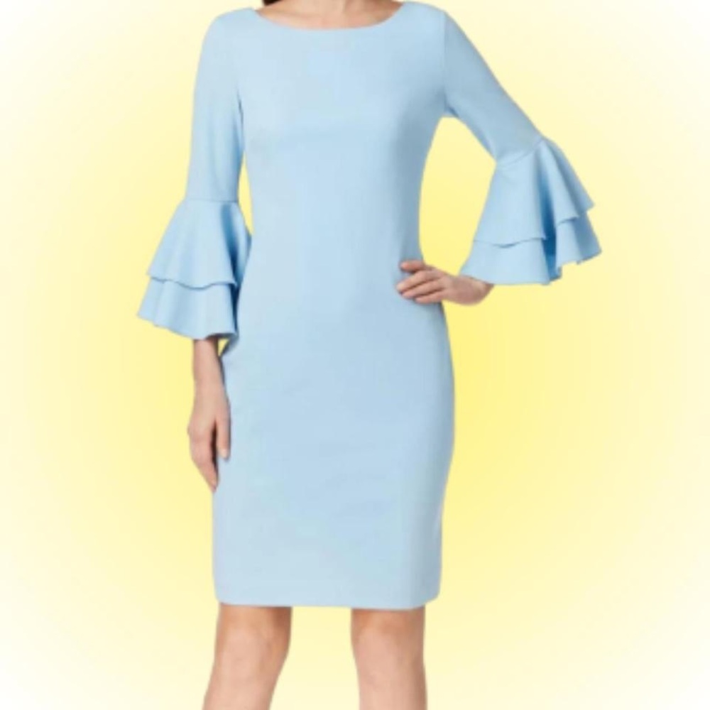 Baby Blue Calvin Klein Pencil Dress